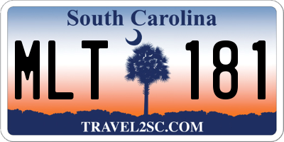 SC license plate MLT181