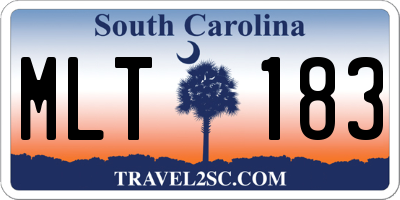 SC license plate MLT183