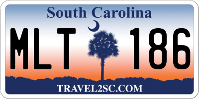 SC license plate MLT186