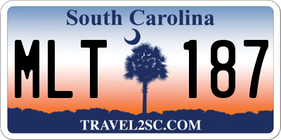 SC license plate MLT187