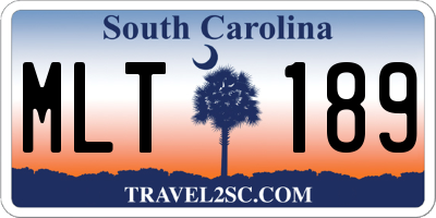 SC license plate MLT189