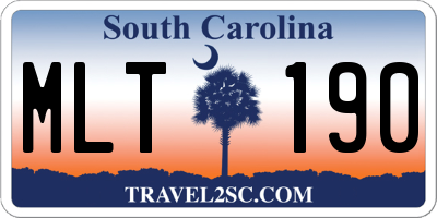 SC license plate MLT190