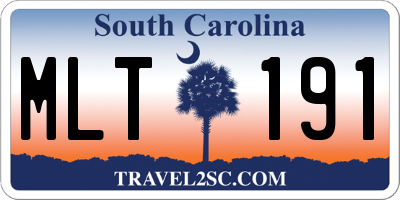SC license plate MLT191