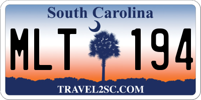 SC license plate MLT194