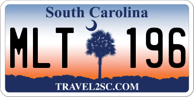 SC license plate MLT196