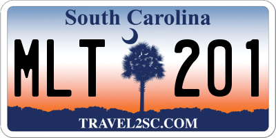 SC license plate MLT201
