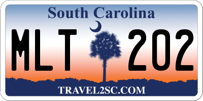 SC license plate MLT202