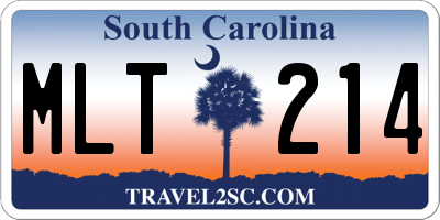 SC license plate MLT214