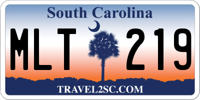 SC license plate MLT219