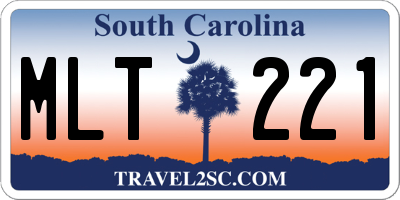 SC license plate MLT221