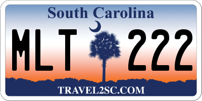 SC license plate MLT222