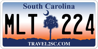 SC license plate MLT224