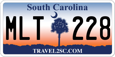 SC license plate MLT228
