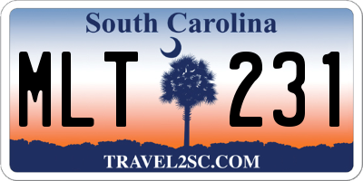 SC license plate MLT231