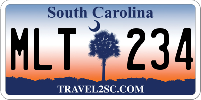 SC license plate MLT234