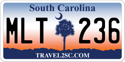 SC license plate MLT236
