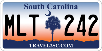 SC license plate MLT242
