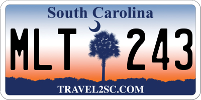 SC license plate MLT243