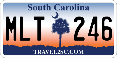 SC license plate MLT246