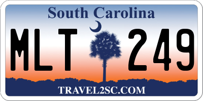 SC license plate MLT249