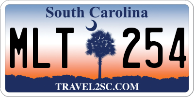 SC license plate MLT254