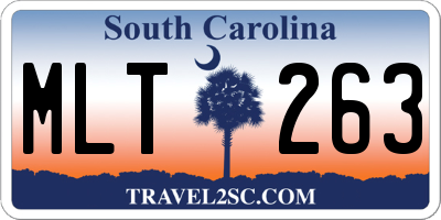 SC license plate MLT263