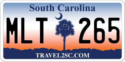 SC license plate MLT265