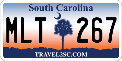 SC license plate MLT267