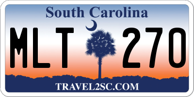 SC license plate MLT270