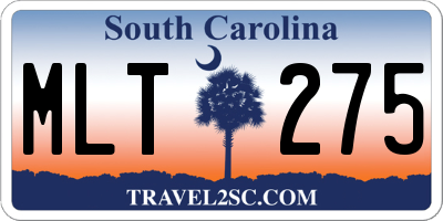 SC license plate MLT275