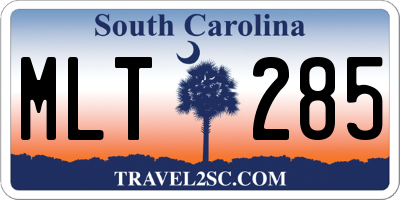 SC license plate MLT285
