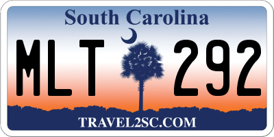 SC license plate MLT292