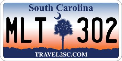 SC license plate MLT302