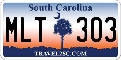 SC license plate MLT303