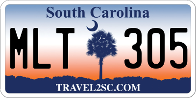 SC license plate MLT305