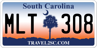 SC license plate MLT308