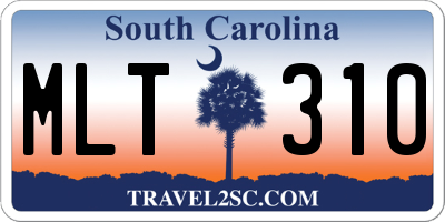 SC license plate MLT310