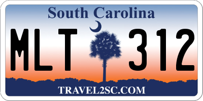 SC license plate MLT312