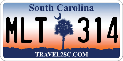 SC license plate MLT314
