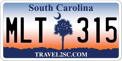SC license plate MLT315