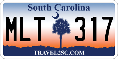 SC license plate MLT317