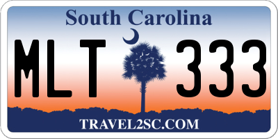 SC license plate MLT333