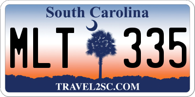 SC license plate MLT335