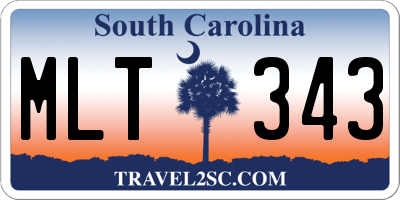 SC license plate MLT343