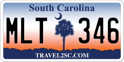 SC license plate MLT346