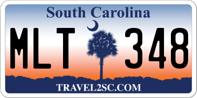 SC license plate MLT348
