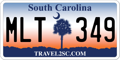 SC license plate MLT349