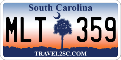 SC license plate MLT359