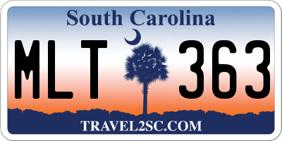 SC license plate MLT363