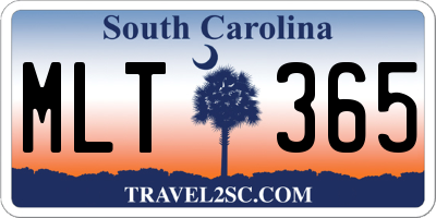 SC license plate MLT365